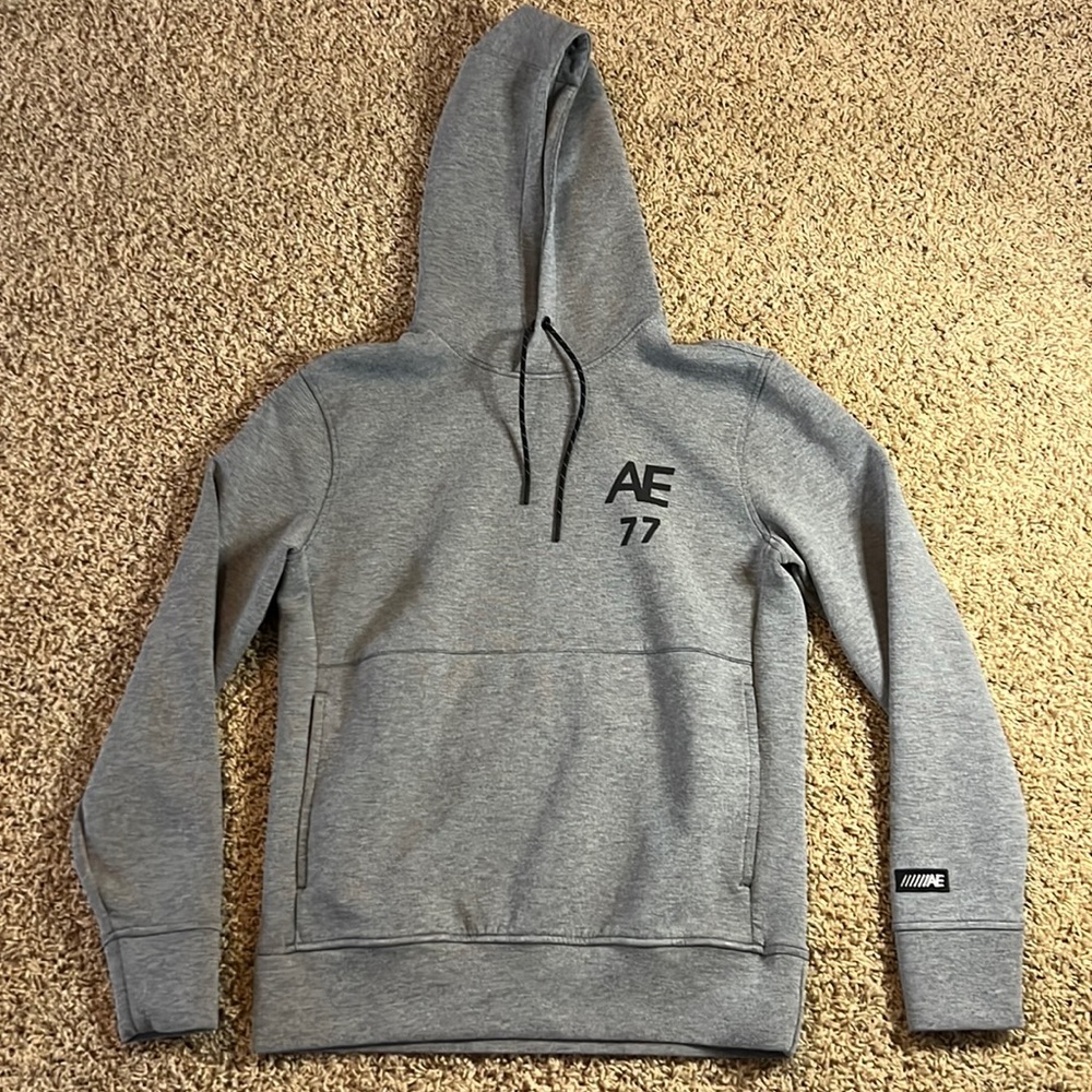 Grey American Eagle Hoodie With Pockets! Size XS